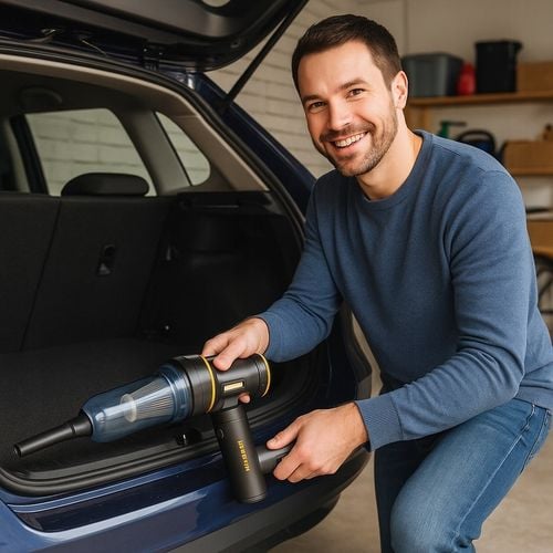 ODKURZACZ RĘCZNY SAMOCHODOWY BEZPRZEWODOWY AKUMULATOROWY MOC RIWALL na Arena.pl