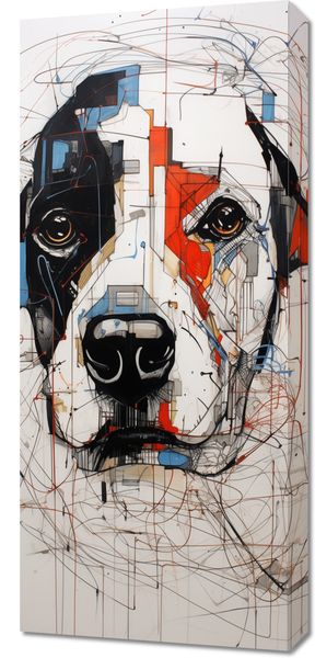 Obraz 40x90cm Przyrysowany Psiak zdjęcie 1