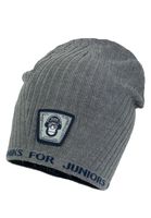 Jamiks BERGAMO czapka dla chłopca z wiskozy szara 52-54