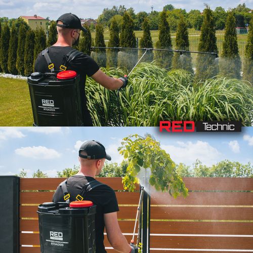 OPRYSKIWACZ AKUMULATOROWY ELEKTRY. 20L PLECAKOWY RED TECHNIC 4 DYSZE na Arena.pl