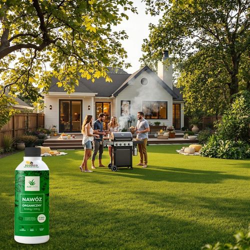 Naturalny nawóz organiczny 1 l użyźnia glebę wiosenny do trawy i krzewów na Arena.pl