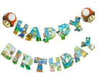 Baner urodzinowy Happy Birthday Mario, 230 cm