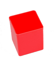 Pojemnik magazynowy, warsztatowy 54x54x63 mm. Czerwony.