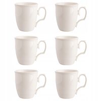 Kubki do kawy Zestaw kubków 6 szt z porcelany MariaPaula Ecru 360 ml