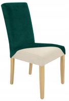 Pokrowiec Na Krzesło Butelkowa Zieleń Welur Elastyczny