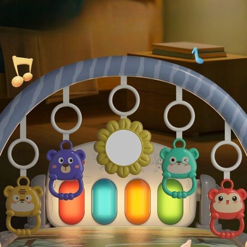 Mata Edukacyjna Interaktywna 3w1 z Pianinkiem Grzechotki dla Niemowląt 0+ na Arena.pl