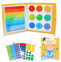 MAGNETYCZNE PUZZLE NAUKA MATEMATYKI UŁAMKI ZABAWKA MONTESSORI ŁAMIGŁÓWKI