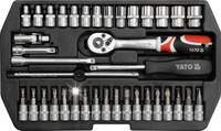YATO ZESTAW NARZĘDZIOWY KLUCZY NASADOWYCH KLUCZE NASADOWE 1/4'' 38el. BITY