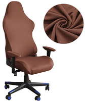 ELASTYCZNY POKROWIEC NA FOTEL GAMINGOWY GRACZA Z PODŁOKIETNIKAMI KAWA Z MLEKIEM