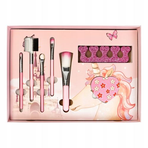 KOSMETYKI DLA DZIECI W SZKATUŁCE JEDNOROŻEC KORALIKI CIENIE LAKIERY KUFEREK na Arena.pl