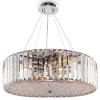 Okrągła lampa wisząca Recinto MOD080CL-08CH Maytoni kryształ chrom