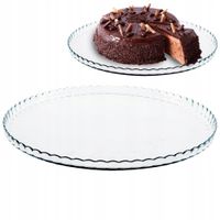 2X Patera SZKLANA niska na tort ciasto desery przekąski przystawki talerz 3