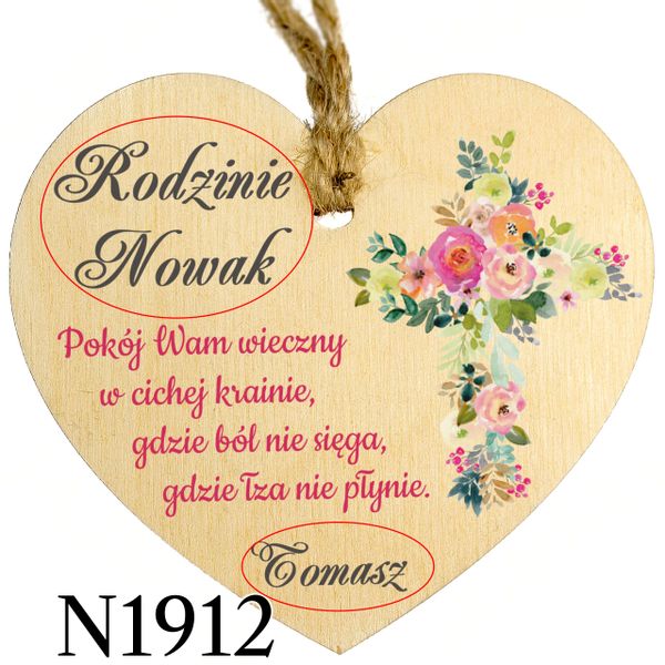 Serce dla bliskich tabliczka Twój KOLOR ZNICZ zdjęcie 15