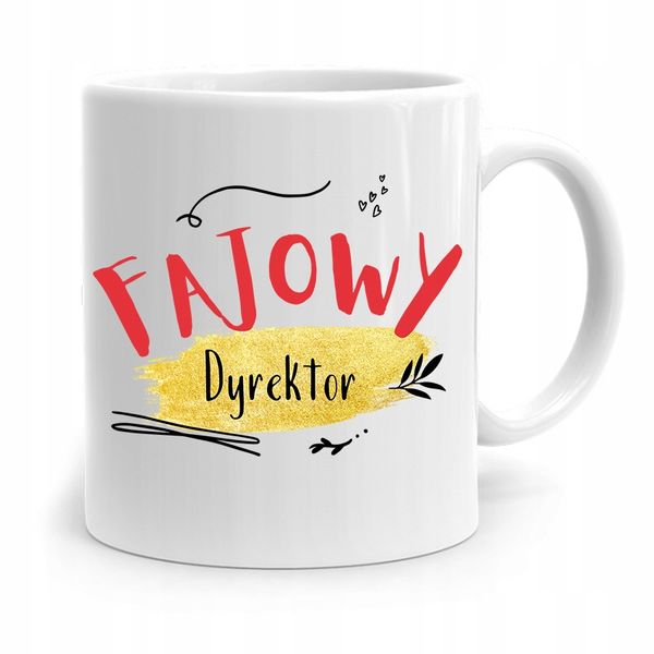 Dla Dyrektora Kubek Fajowy Dyrektor Prezent Z Nadrukiem Ze Zdjęciem zdjęcie 1