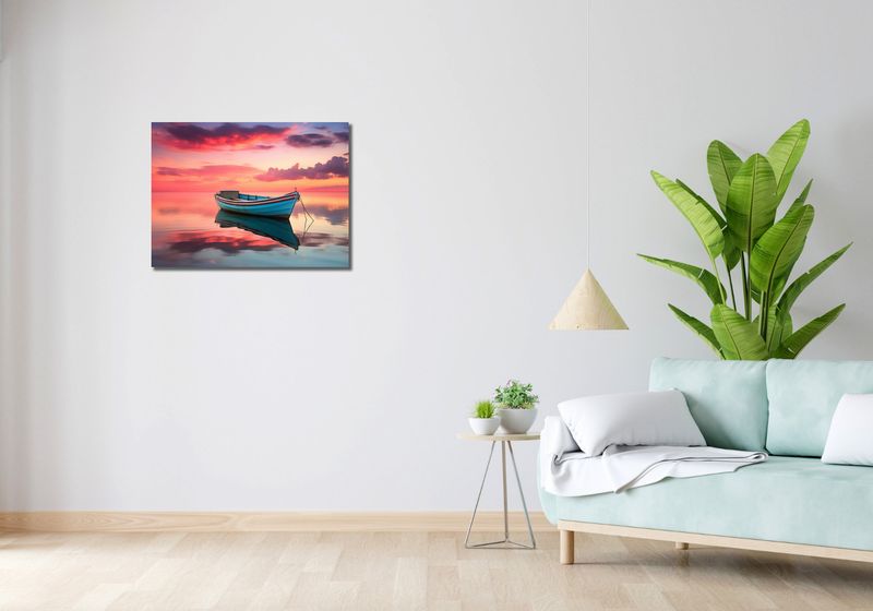 Obraz 70x50cm Spokój przed Połowem zdjęcie 2