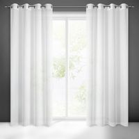 Firana gotowa na przelotkach MARGO 140x250 Eurofirany biała