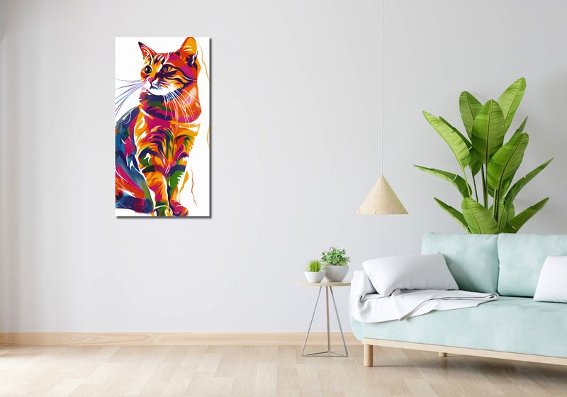 Obraz 50x100cm Nasycony Kot zdjęcie 2