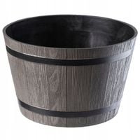 DONICZKA DONICA OKRĄGŁA NA KWIATY 30CM CIEMNOSZARY