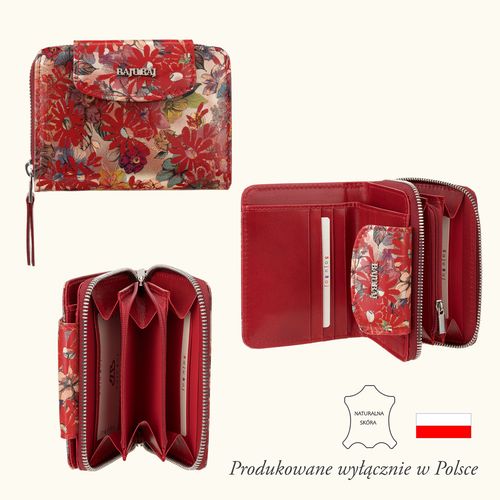 Czerwony damski portfel skórzany BajuBaj PD1255s132 na Arena.pl