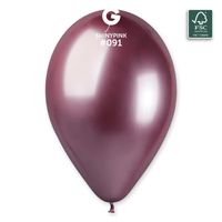 Balon shiny różowy #091, 33 cm 50 szt.