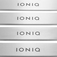 Listwa progowa HYUNDAI IONIQ Stal nierdzewna 304 mat z czarnymi literami