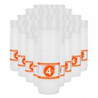 Wkład do zniczy 18 cm 4 dni 20 szt. A4. Gwarancja czasu palenia! Parafinowy