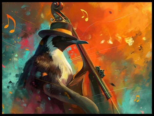 Plakat 80x60cm Pingwinia Nuta na Arena.pl