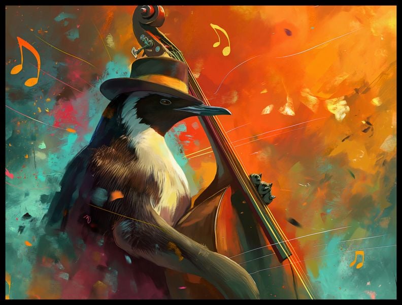 Plakat 80x60cm Pingwinia Nuta zdjęcie 2