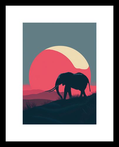 Plakat 13x18cm Słoń przy Czerwieni na Arena.pl