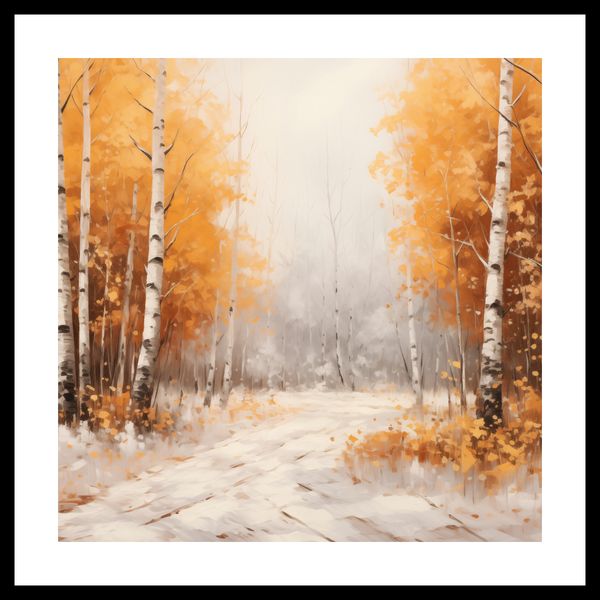 Plakat 50x50cm Jesienne Brzozy zdjęcie 3