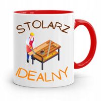 Kubek Czerwony Dla Stolarza Stolarz Idealny Z Nadrukiem Ze Zdjęciem