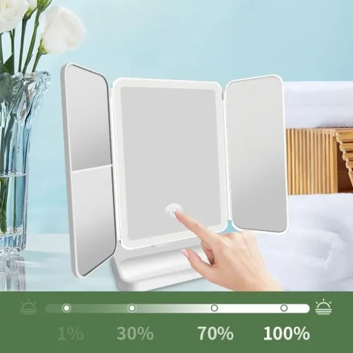 LUSTERKO DO MAKIJAŻU Z OŚWIETLENIEM LED PODŚWIETLANE POWIĘKSZAJĄCE PREMIUM na Arena.pl