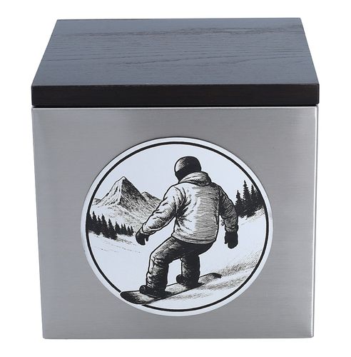 Urna dla snowboardzisty Tematyczna urna kremacyjna Tabliczka / Nie na Arena.pl