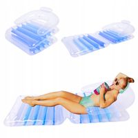 FOTEL MATERAC POMPOWANY DMUCHANY DO PŁYWANIA BASEN SIESTA-BLUE 2w1 180x79