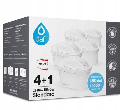 Wkłady filtrujące do dzbanka Dafi Unimax Standard ZESTAW 5 szt na Arena.pl