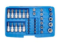 KLUCZE NASADOWE GWIAZDKA NASADKI BITY TORX 3/8'' ZESTAW KLUCZY NASADEK 34el