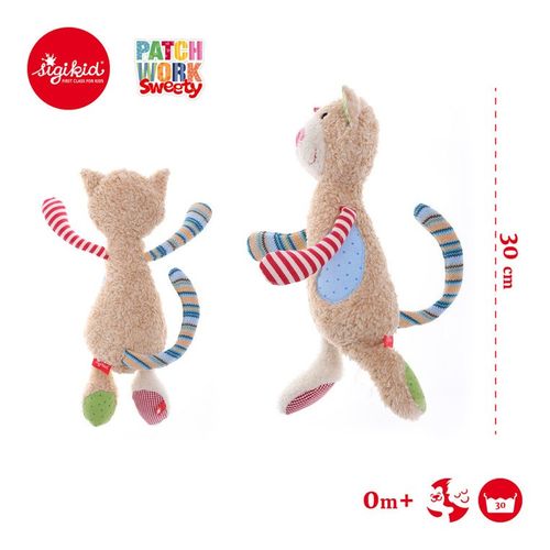 SIGIKID Kremowy kot 30 cm Patchwork Sweety na Arena.pl