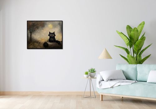 Plakat 76x60,5cm Czarny Kot na Arena.pl
