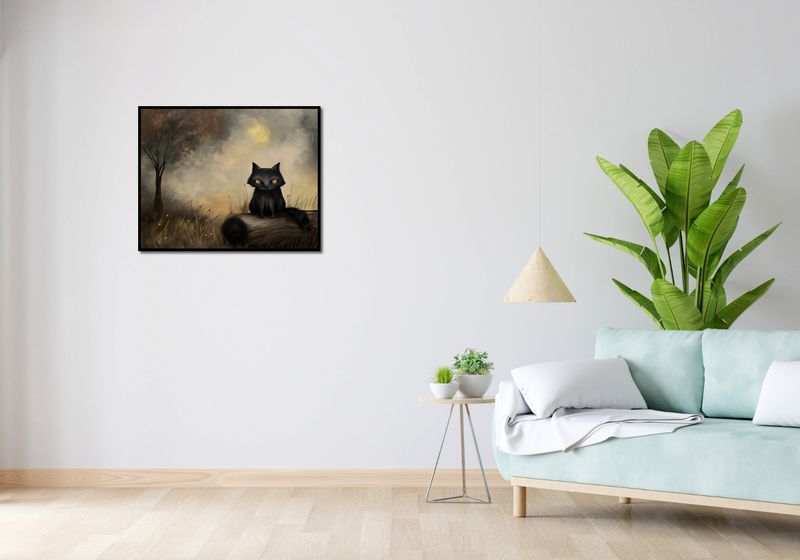 Plakat 76x60,5cm Czarny Kot zdjęcie 4