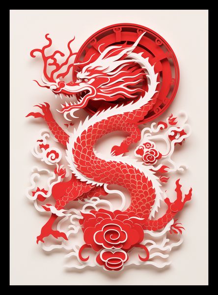 Plakat 20,5x28,4cm Czerwony Smok zdjęcie 2