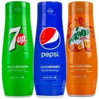 Syrop smakowy do wody do saturator SodaStream Pepsi, Mirinda, 7up 3x440ml