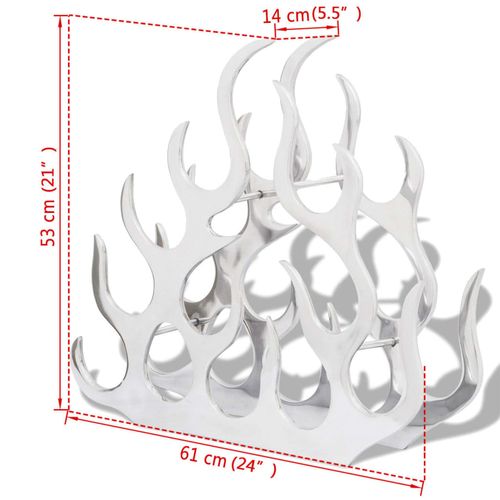 Aluminiowy stojak na 11 butelek wina, kolor srebrny na Arena.pl