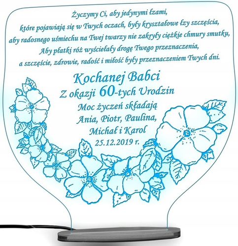 18 50 60 70 80 90 URODZINY STATUETKA PREZENT LED na Arena.pl