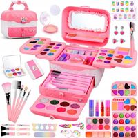 Kuferek do Makijażu dla Dzieci Zestaw Kosmetyków Bezpieczne Cienie Pomadki