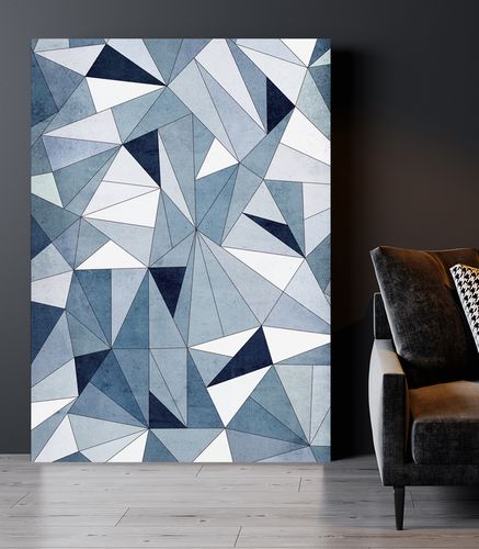 Plakat trójkąty abstrakcja geometria 29,7x42 cm A3 na Arena.pl