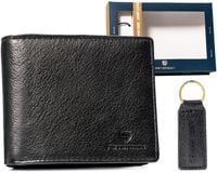 zestaw prezentowy: skórzany portfel męski i brelok - peterson