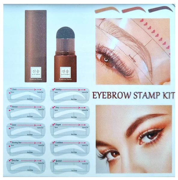 Zestaw do modelowania brwi - Eyebrow Stamp L Brown zdjęcie 2