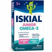ISKIAL JUNIOR OMEGA-3 kwasy omega 3 witamina D DHA dla dzieci 3+ 30 żelek