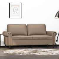 2-osobowa sofa, kolor cappuccino, 140 cm, sztuczna skóra