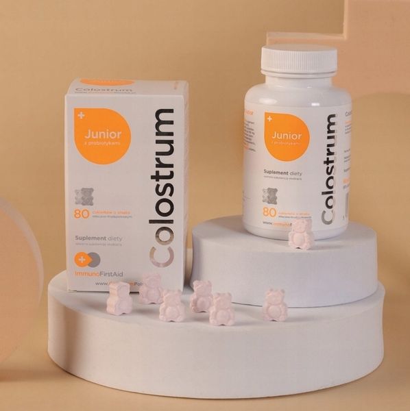 COLOSTRUM JUNIOR Z PROBIOTYKIEM CUKIERKI DLA DZIECI 80 szt. zdjęcie 5